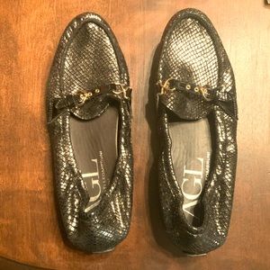 AGL Attilio Giusti Leombruni Metallic Loafers 7.5